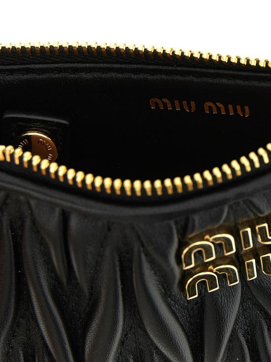 26FW 미우미우 마테라쎄 나파 레더 카드 홀더 5MC093AFPPF0002 Black - MIU MIU