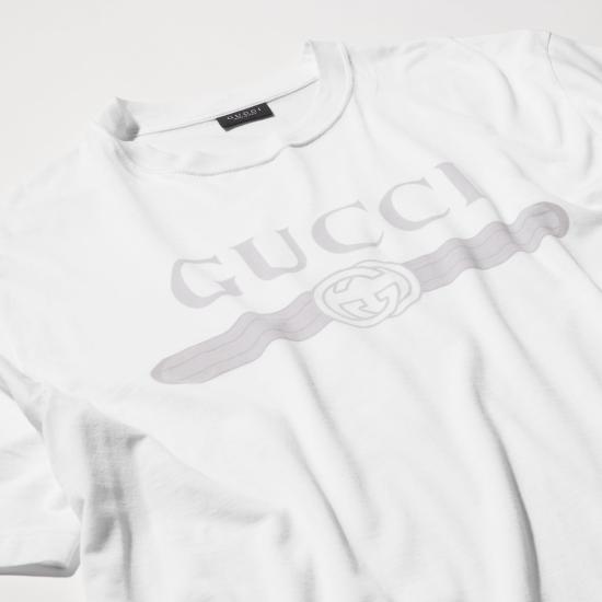 26FW 구찌 웹 스트라이프 프린트 코튼 티셔츠 A0095JXJH5Y 9066 WHITE MC - GUCCI