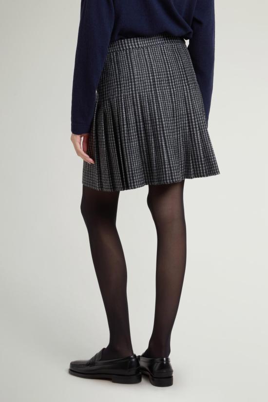26FW 울리치 스커트 CFWWSK2014FRUT5510 8324 MIXED WHITE BLACK CHECK - WOOLRICH