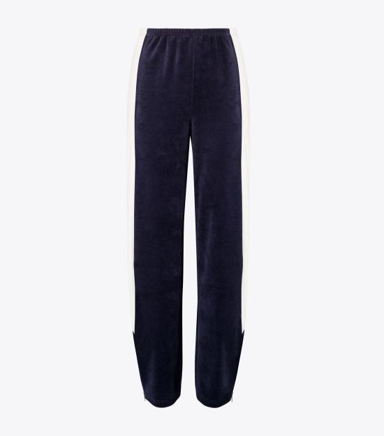 26FW 토리버치 스트레이트 팬츠 180992 480 MEDIUM NAVY NEW IVORY