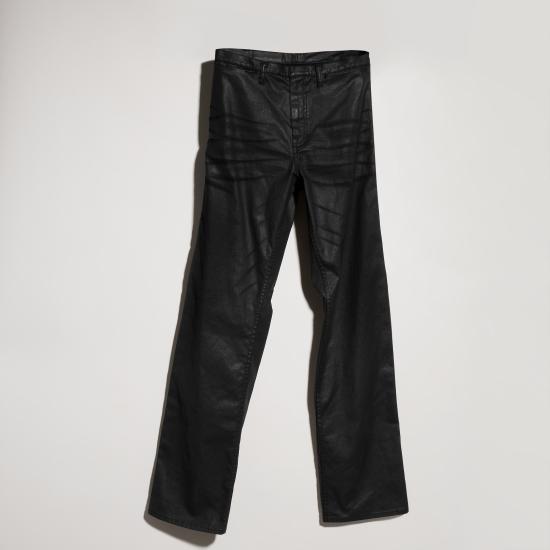 26FW 구찌 웹 디테일 코팅 코튼 트윌 데님 팬츠 A006GGXDDH3 1000 BLACK - GUCCI