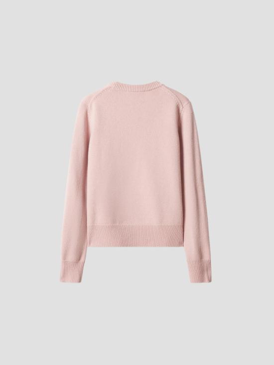 26FW 메종키츠네 폭스 헤드 인타르시아 메리노 스웨터 NW00808KM0329 0702 MIST PINK ECRU - MAISON KITSUNE