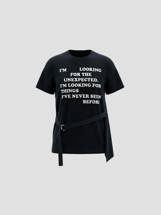 26FW 사카이 반팔 티셔츠 2608753 001 BLACK