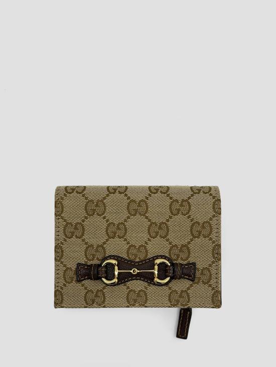 26FW 구찌 홀스빗 스몰 지갑 A006YXFAGH8 9651 VINT SAND DK BROWN