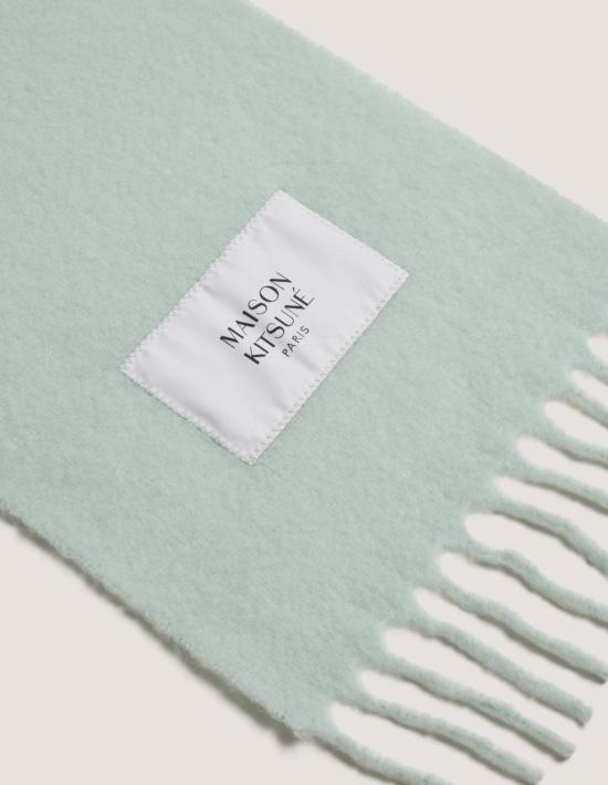 26FW 메종키츠네 베이비 알파카 스카프 LM06206WA0022 0555 AQUA GREEN - MAISON KITSUNE
