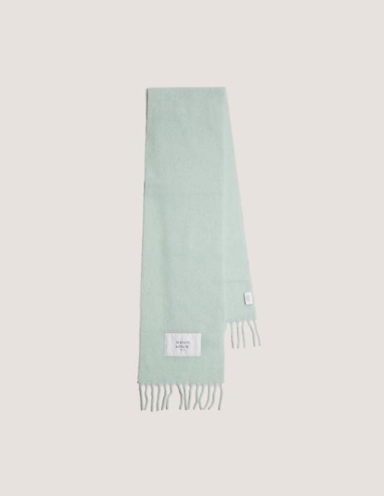 26FW 메종키츠네 베이비 알파카 스카프 LM06206WA0022 0555 AQUA GREEN