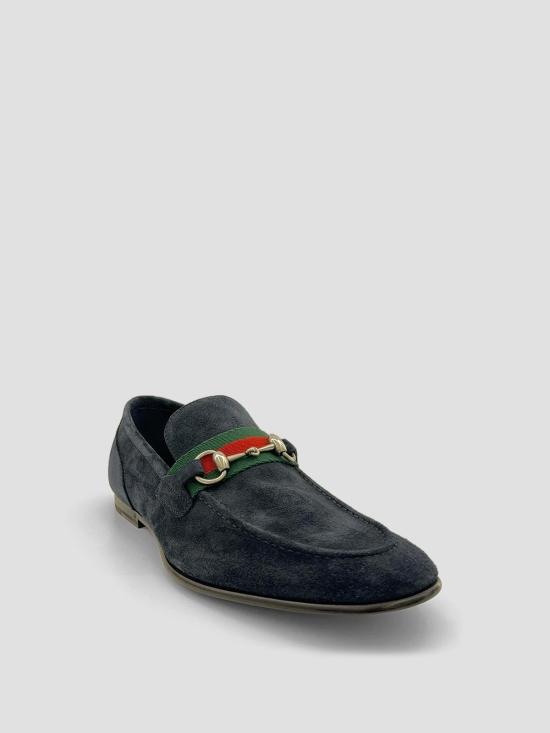 26FW 구찌 코모 홀스빗 스웨이드 로퍼 874936AAG9O 4055 BLU VRV - GUCCI