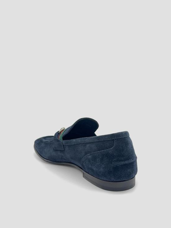 26FW 구찌 코모 홀스빗 스웨이드 로퍼 874936AAG9O 4055 BLU VRV - GUCCI
