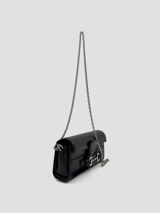 26FW 구찌 홀스빗 체인 월렛 A006YUAAGX4 1000 BLACK - GUCCI