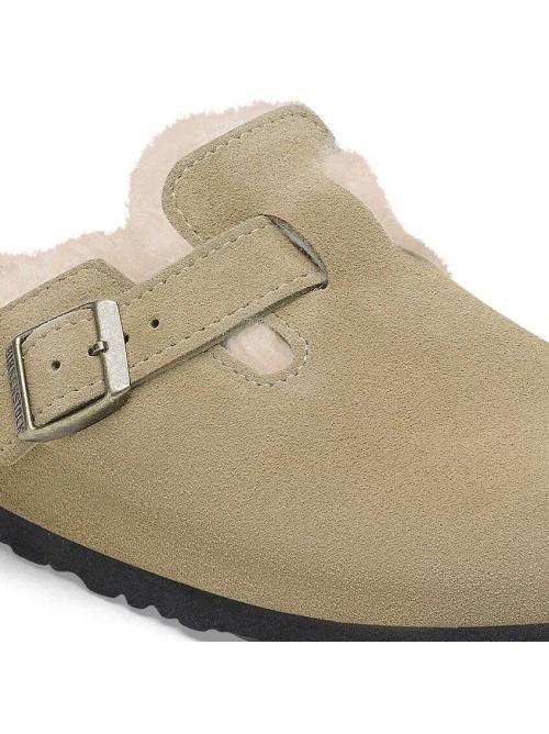 26FW 버켄스탁 보스턴 시어링 스웨이드 레더 뮬 1028299 SH TAUPE SHEARLING TAUPE - BIRKENSTOCK