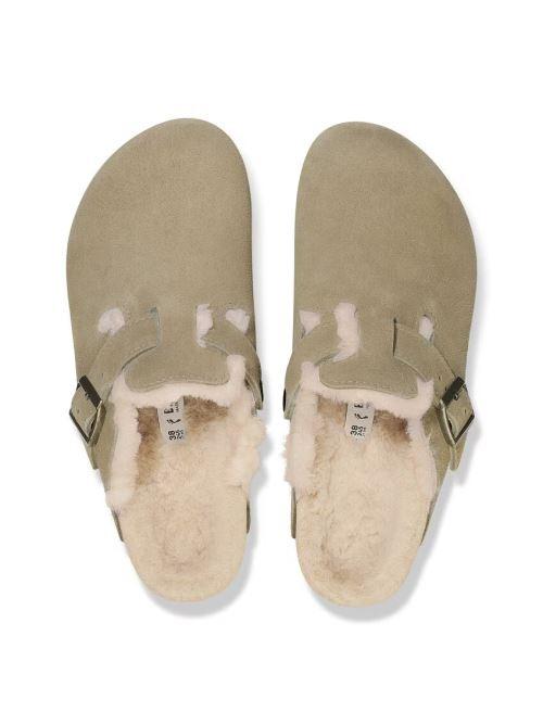 26FW 버켄스탁 보스턴 시어링 스웨이드 레더 뮬 1028299 SH TAUPE SHEARLING TAUPE - BIRKENSTOCK