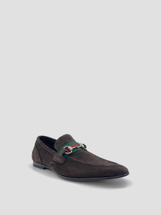 26FW 구찌 코모 홀스빗 스웨이드 로퍼 874936AAG9O 2052 T MORO VRV - GUCCI