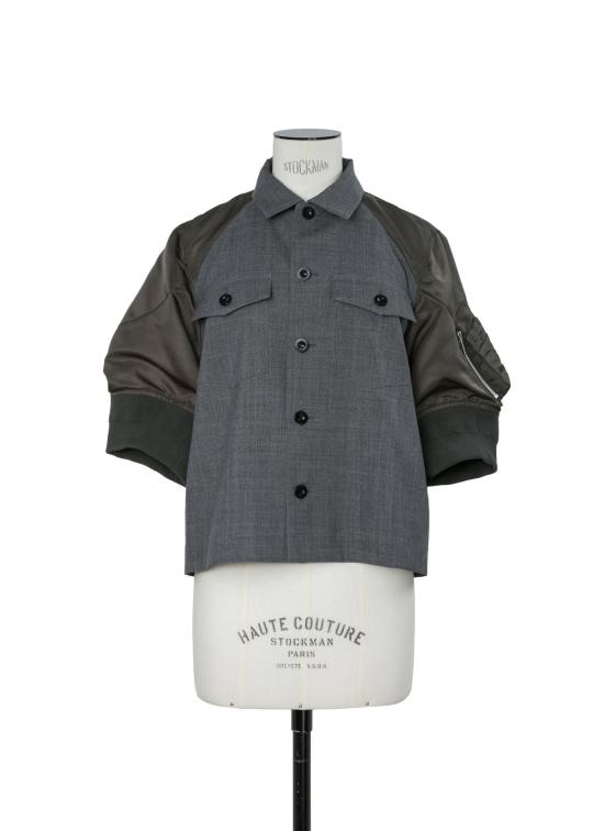 26FW 사카이 셔츠 2608567 342 GRAY KHKI
