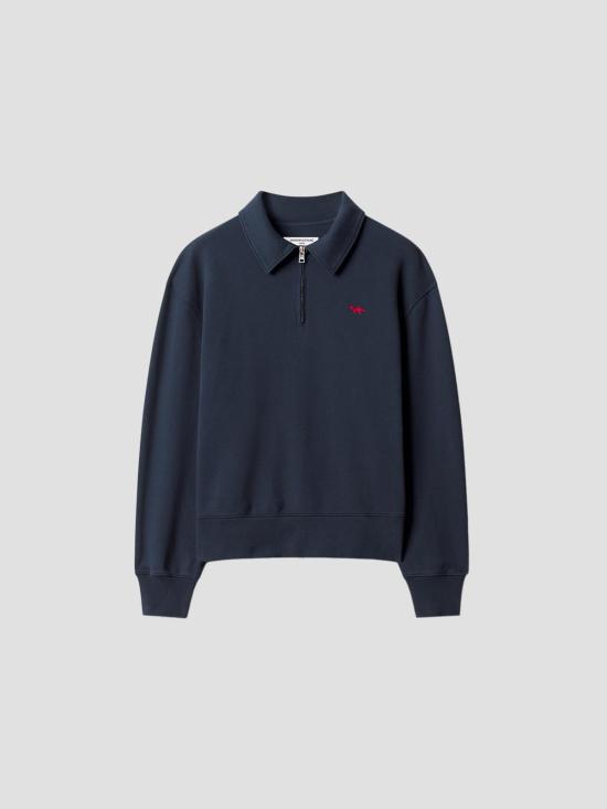 26FW 메종키츠네 긴팔 티셔츠 MRMJS08KM0340 0413 CLASSIC NAVY