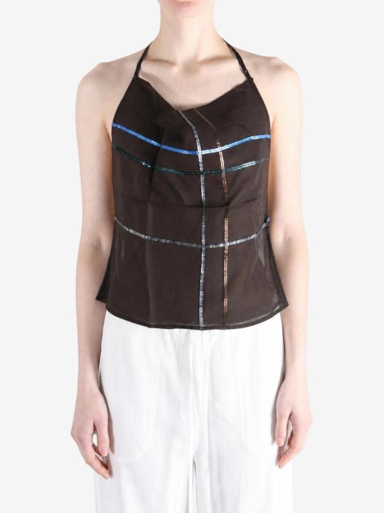 26FW 팔로마울 버몬트 스팽글 홀터넥 탑 XO2301323 323 Brown