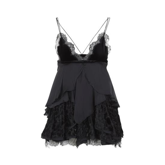 26FW 로베르토 카발리 숏 원피스 XWT122 CC001 05051 BLACK
