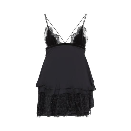 26FW 로베르토 카발리 숏 원피스 XWT122 CC001 05051 BLACK - ROBERTO CAVALLI