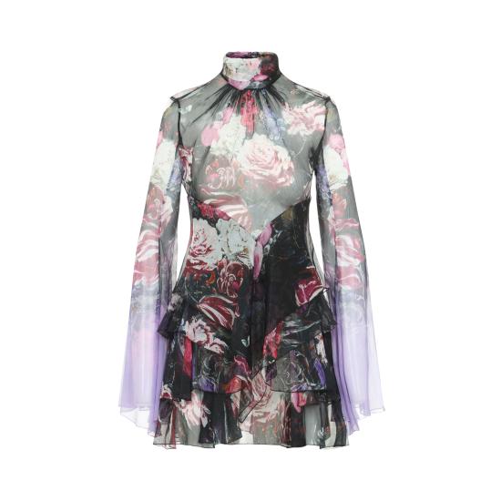 26FW 로베르토 카발리 숏 원피스 XWT101 CKT87 D0253 BLACK PINK LILLA