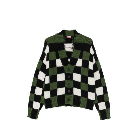26FW 겐조 가디건 FG65CA8023FB 50 GREEN BLACK