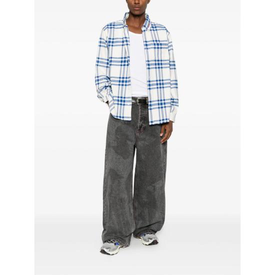 26FW 대거 셔츠 41003 FLANNEL CRBLU WHITE BLUE - DAGGER