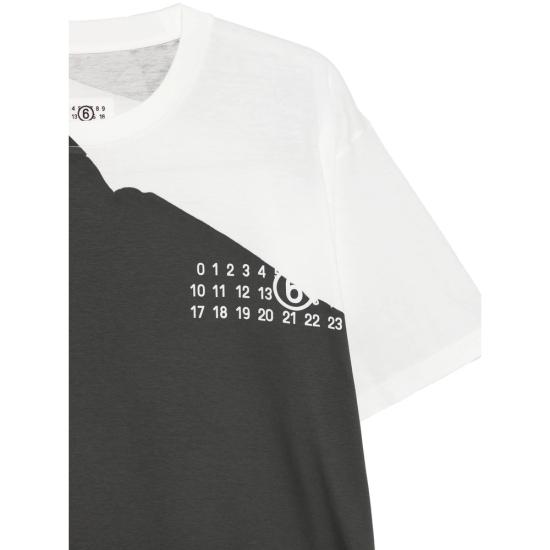 26FW MM6 메종마르지엘라 탑 M20048 SH2GC0047 101 BLACK WHITE - MM6 MAISON MARGIELA