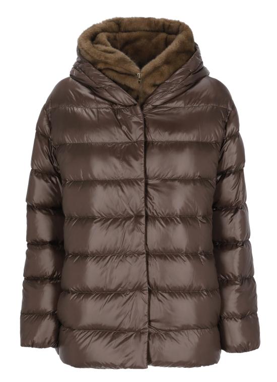 26FW 에르노 밍크 퍼 이펙트 파카 재킷 PI002312D 12017Z8810 BROWN