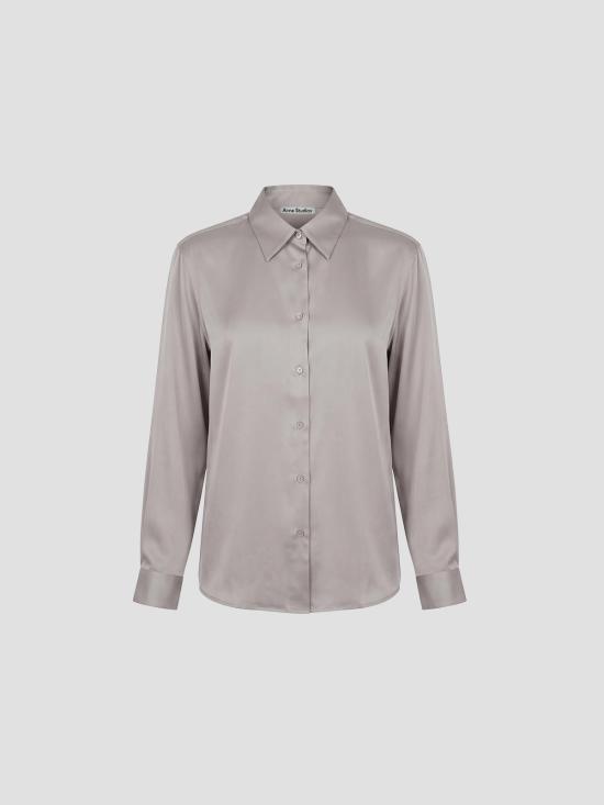 26FW 아크네 스튜디오 실크 블라우스 AB0014 DYW LIGHT LAVENDER