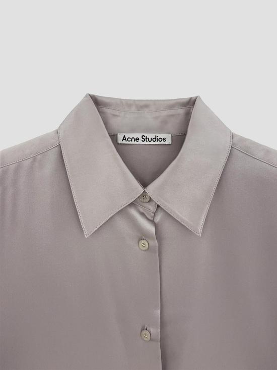 26FW 아크네 스튜디오 실크 블라우스 AB0014 DYW LIGHT LAVENDER - ACNE STUDIOS