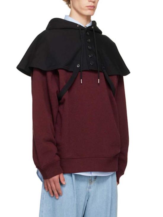 26FW 드리스 반 노튼 후드 티셔츠 2620211544610 BLACK 900 - DRIES VAN NOTEN