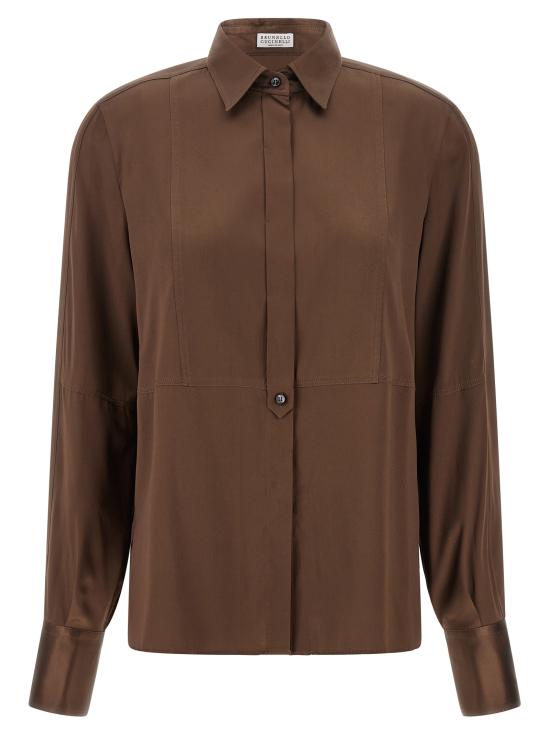 26FW 브루넬로 쿠치넬리 블라우스 M0C59NR516C4280 Brown