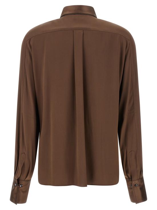 26FW 브루넬로 쿠치넬리 블라우스 M0C59NR516C4280 Brown - BRUNELLO CUCINELLI