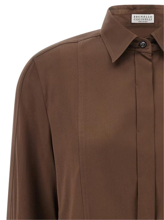 26FW 브루넬로 쿠치넬리 블라우스 M0C59NR516C4280 Brown - BRUNELLO CUCINELLI